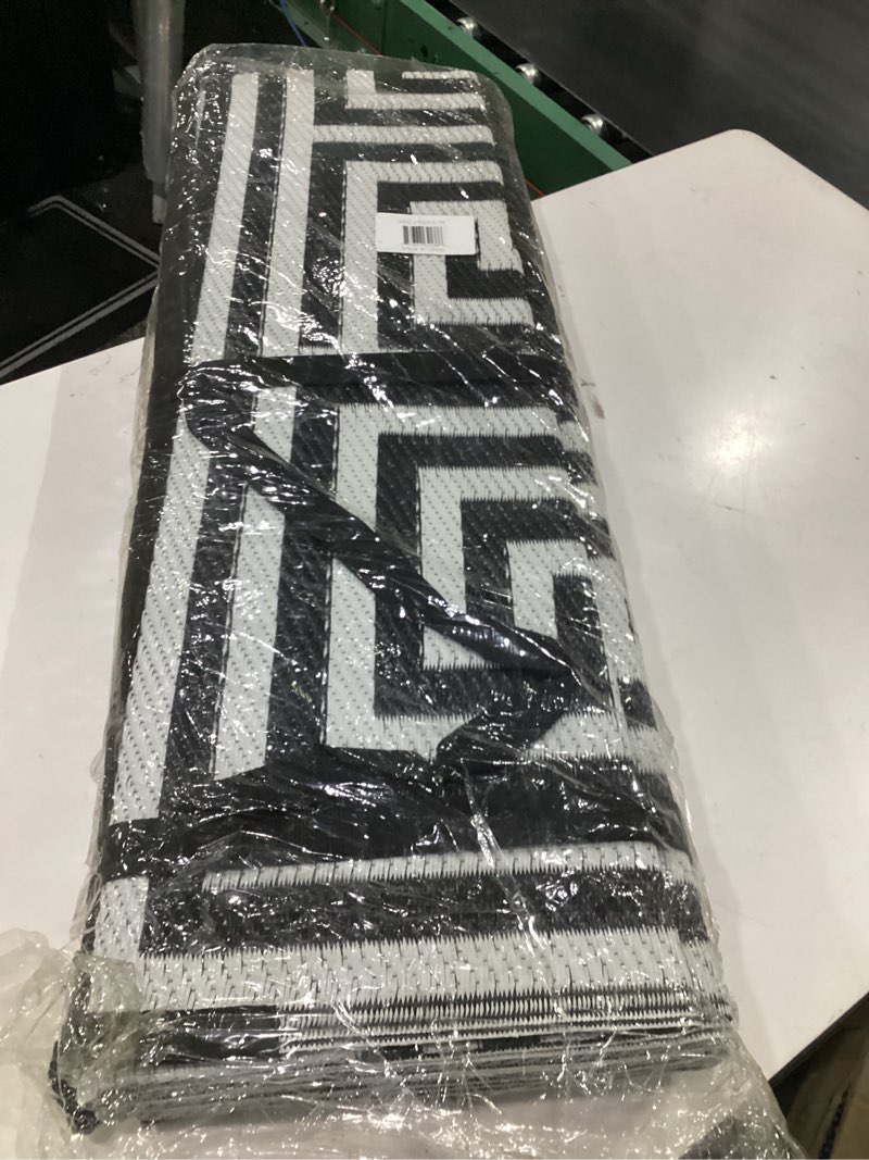 Condition photo showing Good Condition for camp solutions outdoor rugs 9 x 12 ft, outdoor plastic straw rug for patio decor, reversible mats fo