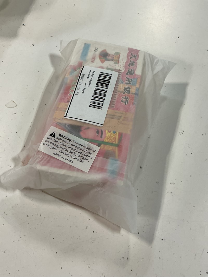 Condition photo showing New/Like New for ancestor money - 400 piece chinese joss paper money - ancestor money to burn - 10 000 000 000 000 000 dollar hell bank notes?origami paper