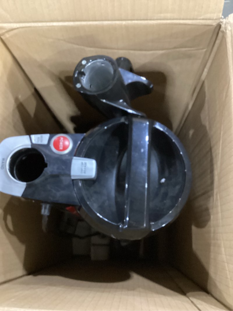 Condition photo showing As Is for not tested hoover maxlife pro pet swivel vacuum cleaner, bagless upright vac, hepa media filtration, for carpet and hard floors, windtunnel technology, corded vacuum cleaners for home use