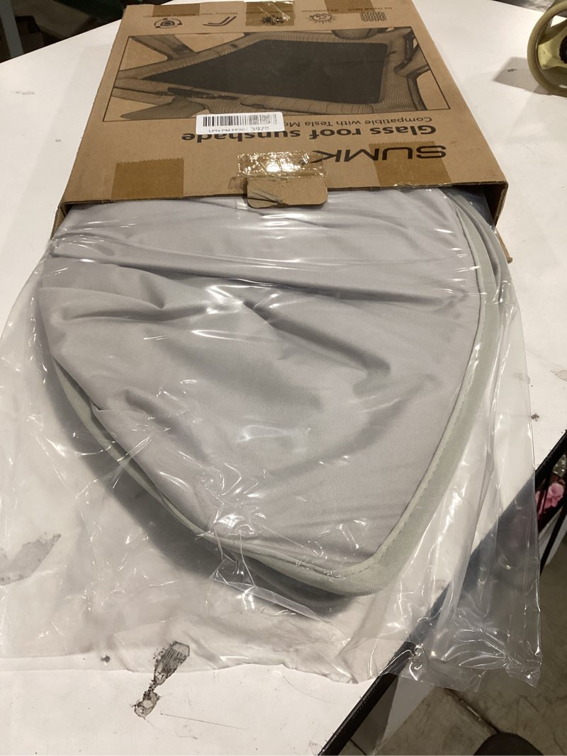 Condition photo showing Good Condition for Upgraded Sunshade Roof for Tesla Model Y 2020-2024, [Graphene Infused Fabric & UPF 50+ & No-Sag] OEM-fit Precision Heat Insulation Glass Roof Sun Shade for Tesla Model Y Accessories, Gray, 2PCS Model Y (2020-2024)-Graphene