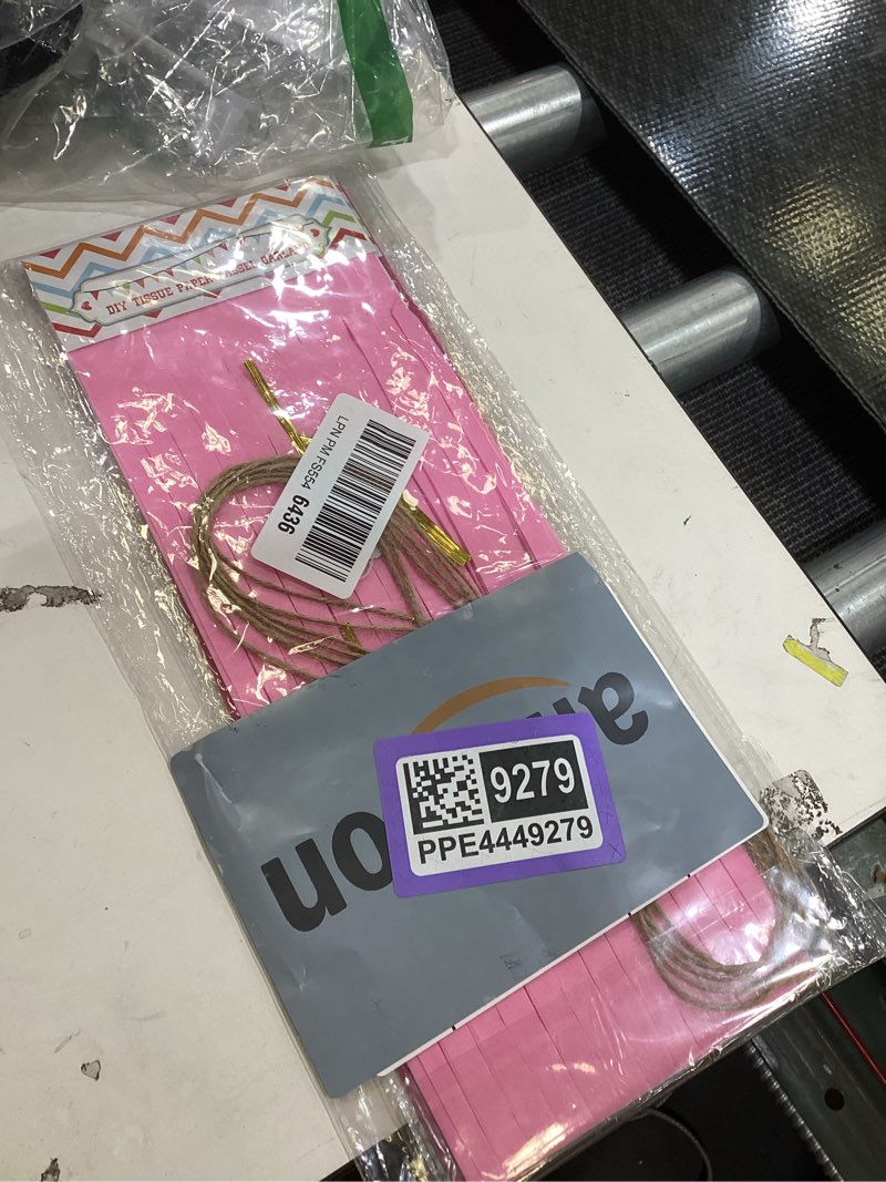 Condition photo showing New/Like New for We Moment Hot Pink Light Pink Tissue Paper Tassels Party Tassel Garland Banner for Party Decorations, DIY Kits,15PCS