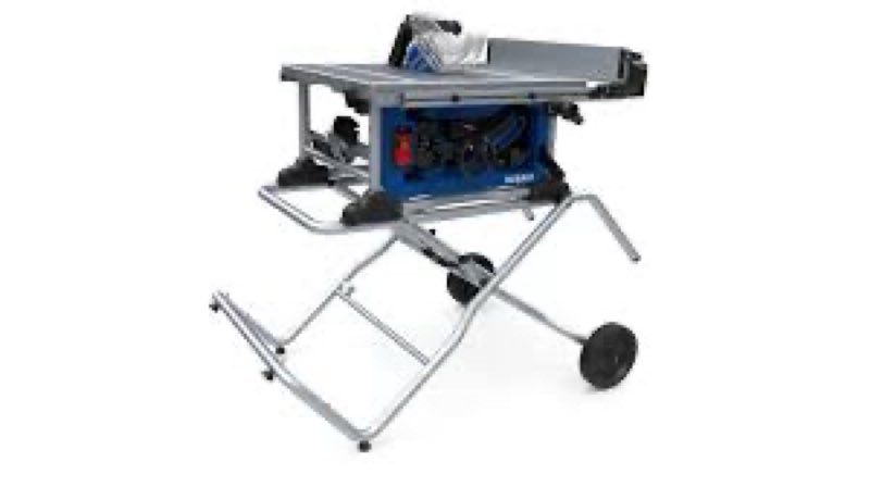 kobalt 10-in 15 -amp 120 -volt portable jobsite table saw with gravity rise stand