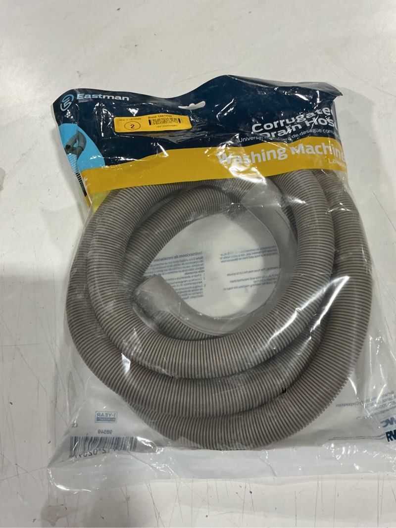 eastman 8-ft 1-in od inlet x 1-in, 1-1/8-in, 1-1/4-in outlet polyethylene washing machine drain hose