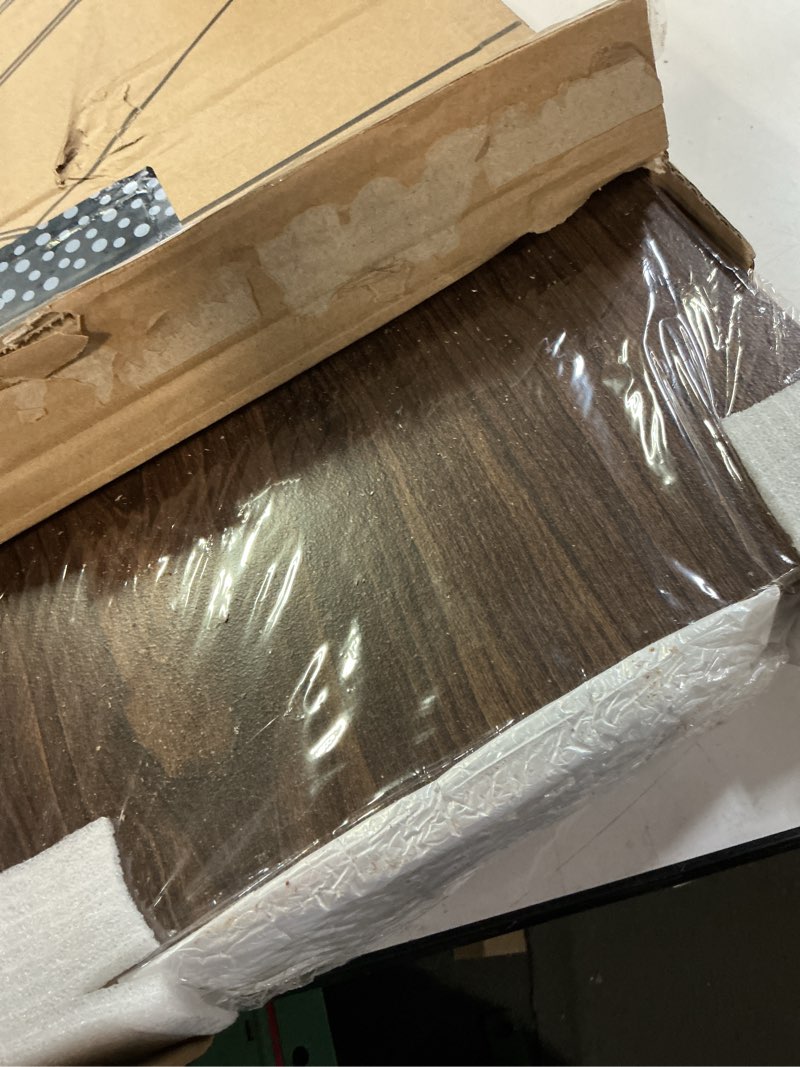 Condition photo showing Good Condition for whitmor wood stackable 2-shelf shoe rack, walnut, 24 inches walnut 24 inch