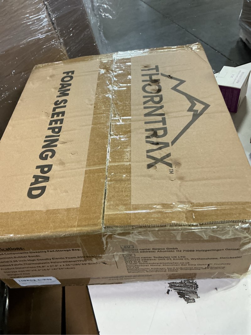 Condition photo showing New/Like New for Throntrax Camping Sleeping Pad - Ultralight Camping Mat with Pillow Built-in - 3.1" Thick | Self-Inflating & Suitable for All Seasons - Compact Sleeping Pad for Camping - Grey