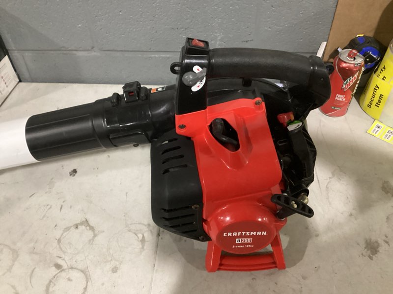 Condition photo showing As Is for craftsman b2000 25-cc 2-cycle 410-cfm 180-mph gas handheld leaf blower