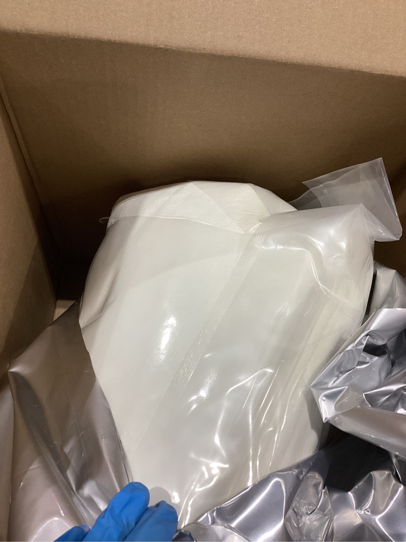 Condition photo showing As Is for Premium Genuine Fur Sheepskin Rug Real Australia Sheepskin Natural Luxury Fluffy Lambskin Fur Area Rug Seat Covers for Kids Bedroom Sofa Chair Cover (Creamy White, Double Pelt/2ft x 6ft) 2' x 6' (Sheepskin shape) Creamy White