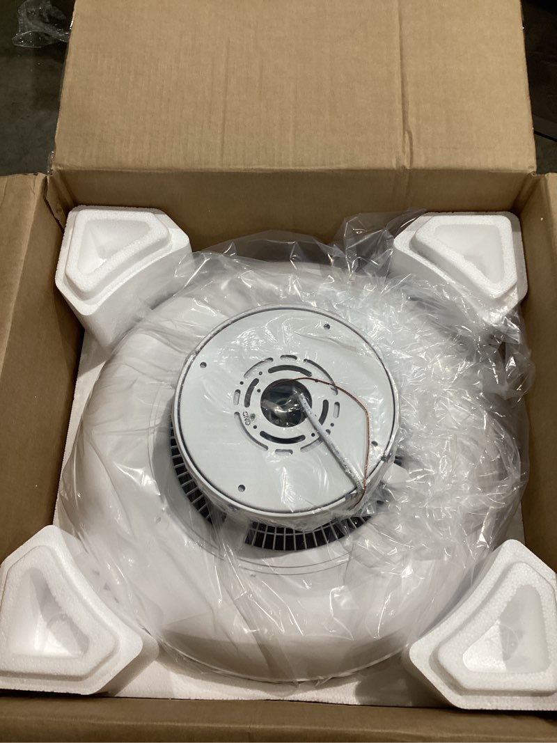 Condition photo showing Good Condition for mixoo low profile bladeless ceiling fan with light & remote, flush mount dimmable ceiling fan lighting kit, 6-speed quiet reversible motor for bedroom, kids room, kitchen, modern white (18in)