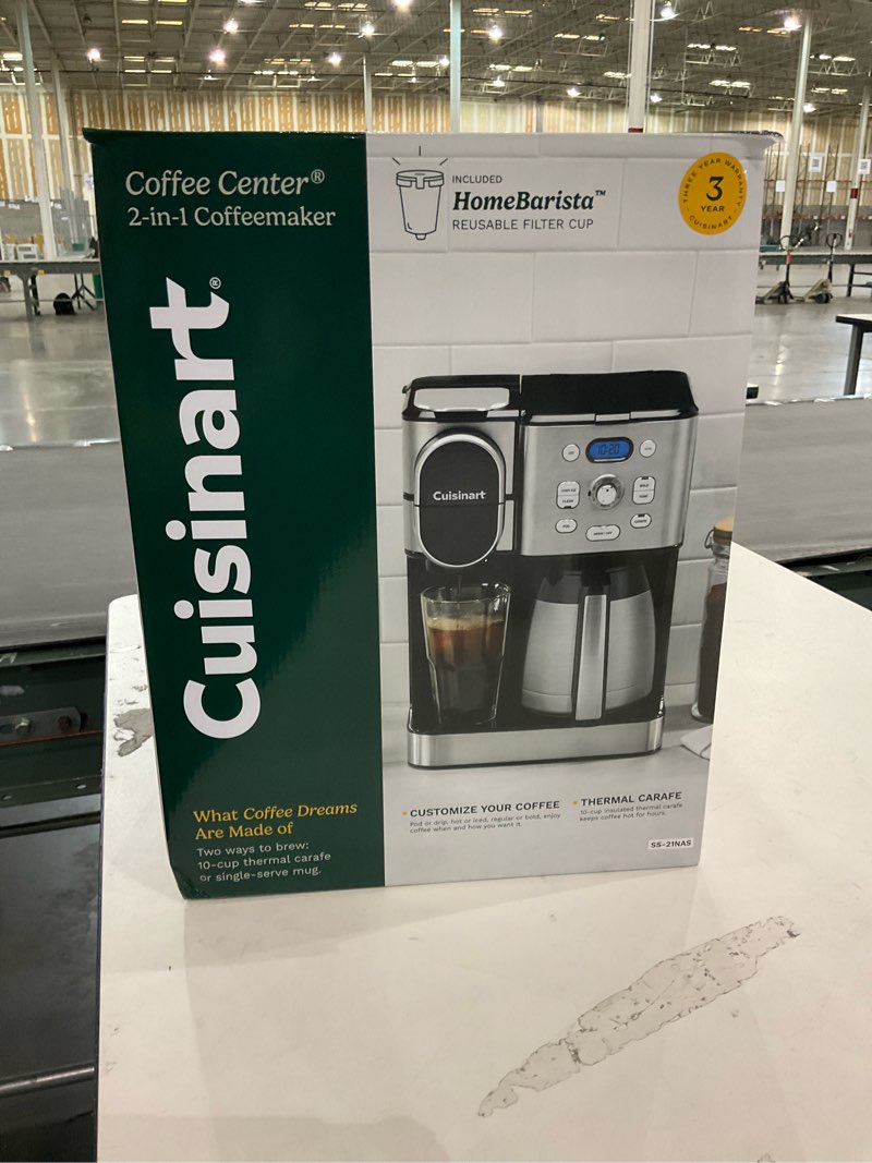 Cuisinart Coffee Center 2-in-1 Coffee Maker and Single-Serve Brewer with Thermal Carafe Stainless Steel SS-21: 10-Cup Drip & K-Cup Compatible