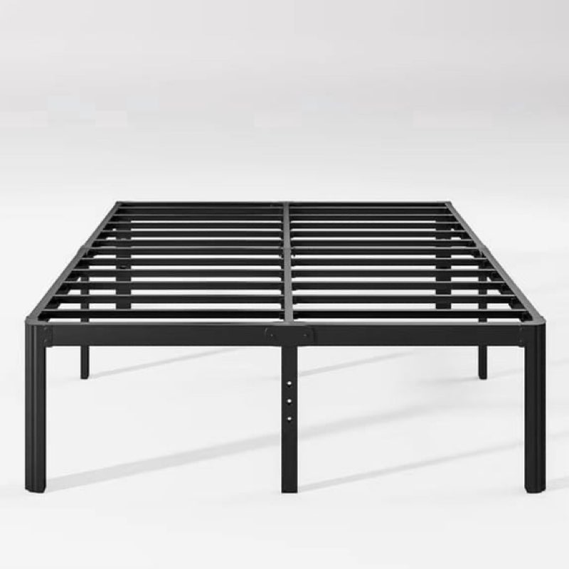 woozuro 18 inch queen metal bed frame with rounded corners, heavy duty, no box spring needed, easy assembly