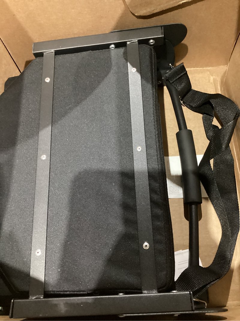 Condition photo showing Good Condition for Stadium Seats for Bleachers, Bleacher Seats with Ultra Padded Comfy Foam Backs and Cushion, Wide Portable Stadium Chairs with Back Support and Shoulder Strap Regular - 16.9"W x 13.2"D x 15.4"H Black 1