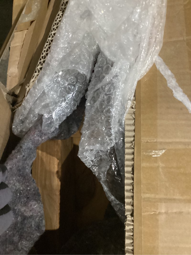 Condition photo showing As Is for Trash Bag Holder with Bamboo Lid, Stackable Trash Bag Dispenser, Extra Large Storage for Kitchen Laundry Room Under Sink (1Pack) 1 Pack