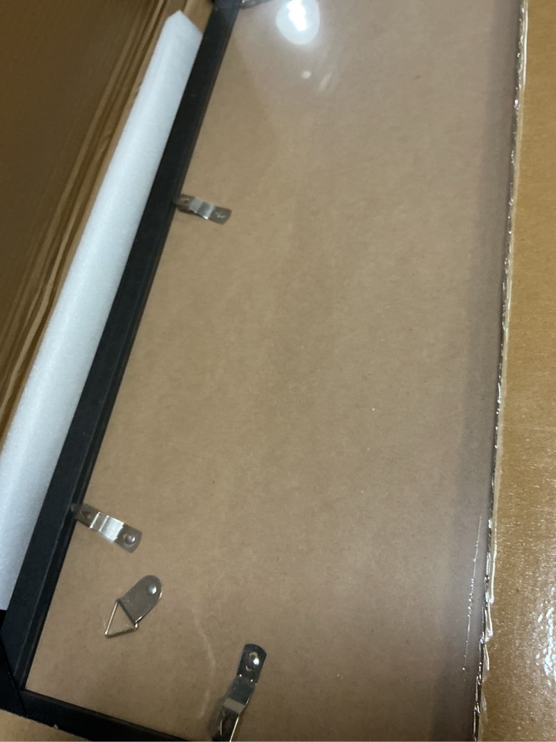 Condition photo showing Good Condition for 18x24 poster frame, display pictures 16x20 with mat or 18x24 without, wall hanging frames, black, 3 pack black 18x24