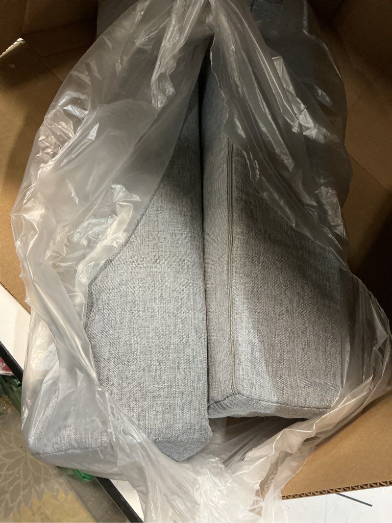 Condition photo showing As Is for MABOZOO Triangular Toy Blocker for Under Furniture, Under Couch Blocker, Under Sofa Toy Blockers for Pets, Bed Blockers for Under Bed, Stop Things from Sofa, Bed, Other Furniture(3 Pack) Grey 3P-28*5*4