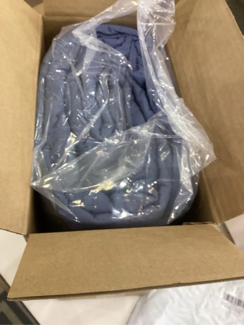 Condition photo showing Good Condition for Love's cabin Quilts for Queen Bed Blue Bedspreads - Soft Bed Summer Lightweight Bedspread Comforter - Modern Style Coin Pattern Coverlet for All Season - 3 Pieces (1 Quilt, 2 Pillow Shams) Full/Queen (90"x96") Coin Pattern Bluish Grey