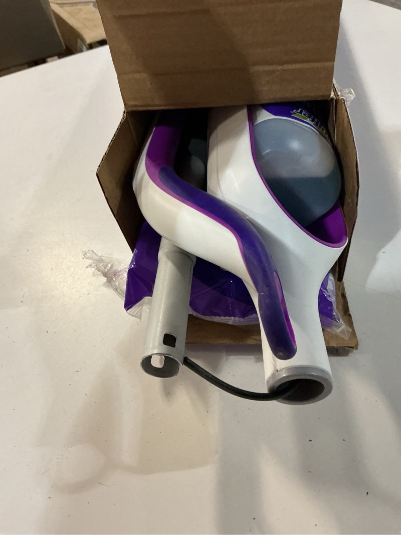 Condition photo showing Good Condition for swiffer powermop multi-surface mop kit for floor cleaning, fresh scent, mopping kit includes powermop, 2 mopping pad refills, 1 floor cleaning solution with fresh scent and 2 batteries purple and white