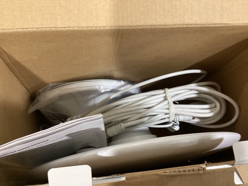Condition photo showing As Is for rv tv antennas roof mounted, portable rv antenna for camper, 720° long range omni directional reception digital hd antenna signal, with super signal booster, 35ft hdtv cable. (white02)