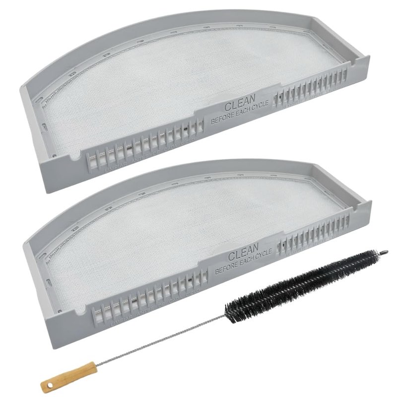 2 Pack WE03X23881 Stainless Steel Dryer Lint Filter Replacement Compatible with GE/Hotpoint GTD42EAS