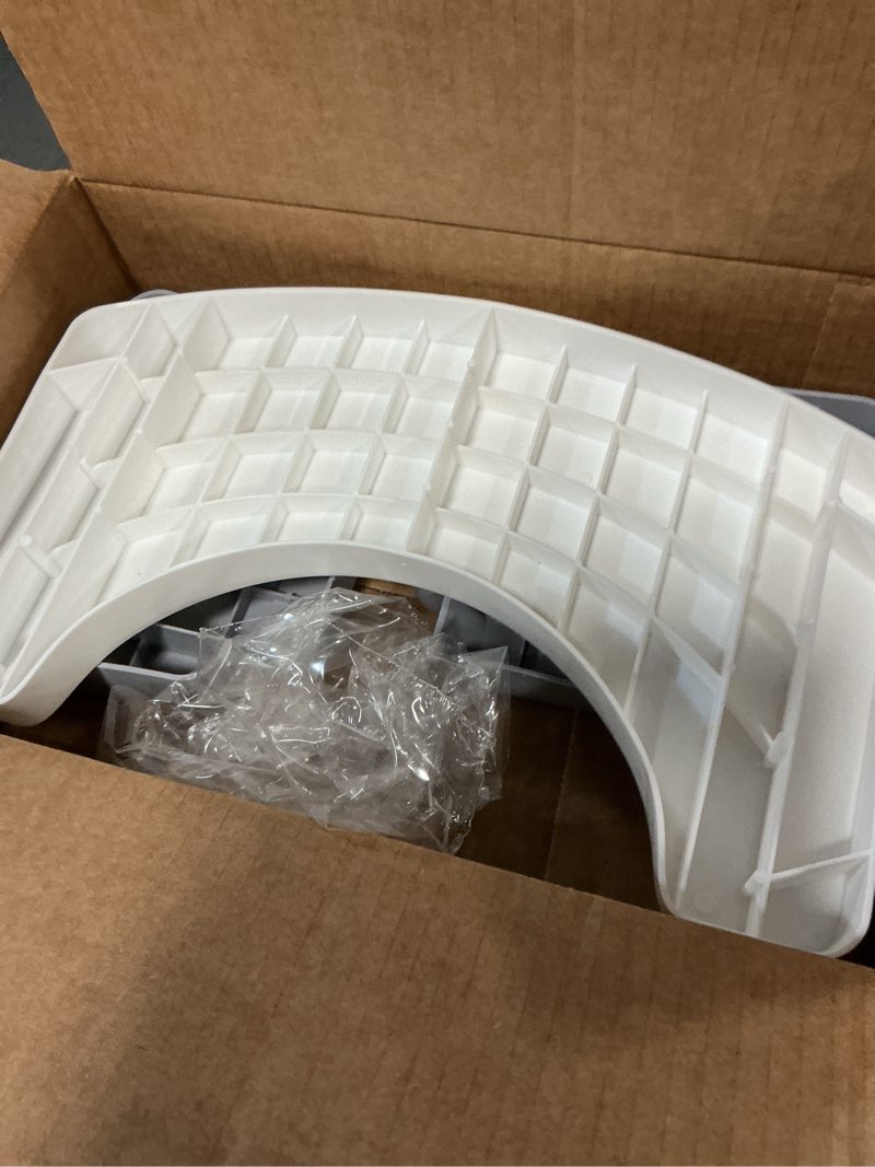 Condition photo showing As Is for cshidworld toilet stool, poop stool for adults, 7 inch portable toilet potty stool, collapsible step stool for bathroom potty support?white?
