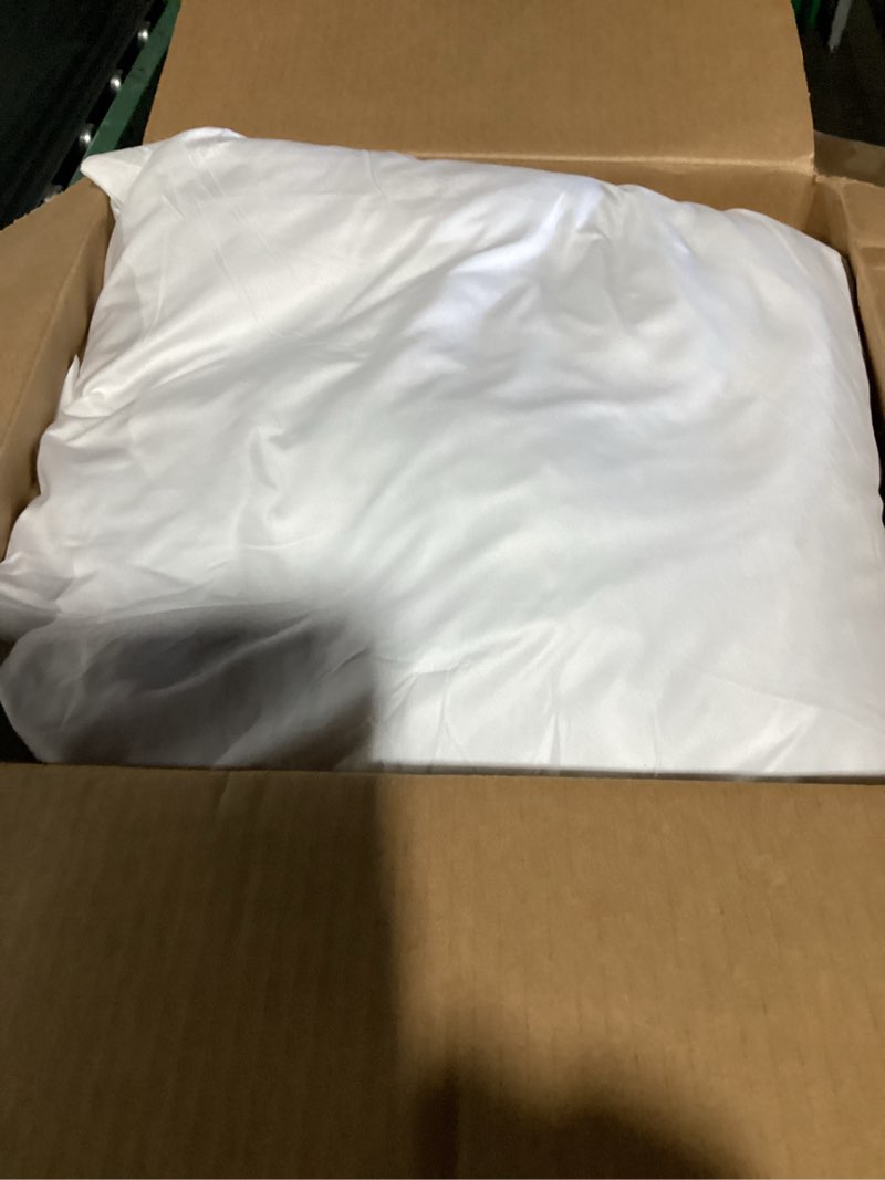 Condition photo showing Good Condition for 24x24 Inch Gold Goose Down and Feather Throw Pillow Inserts-2 Packs,White,Super Soft Cover,Double Layer Dwon Proof Design,High Filling Weight. 24x24(2 Packs) White