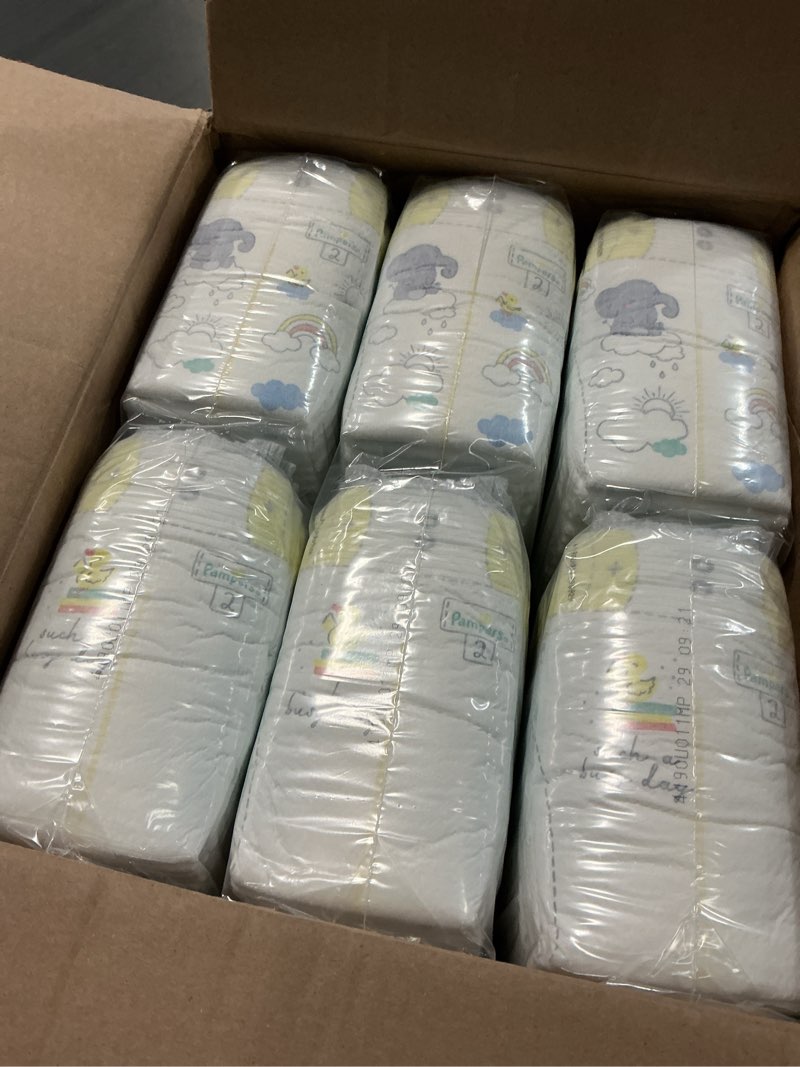 Condition photo showing New/Like New for pampers baby diapers - swaddlers - size 2, 186 count, ultra absorbent disposable infant diaper