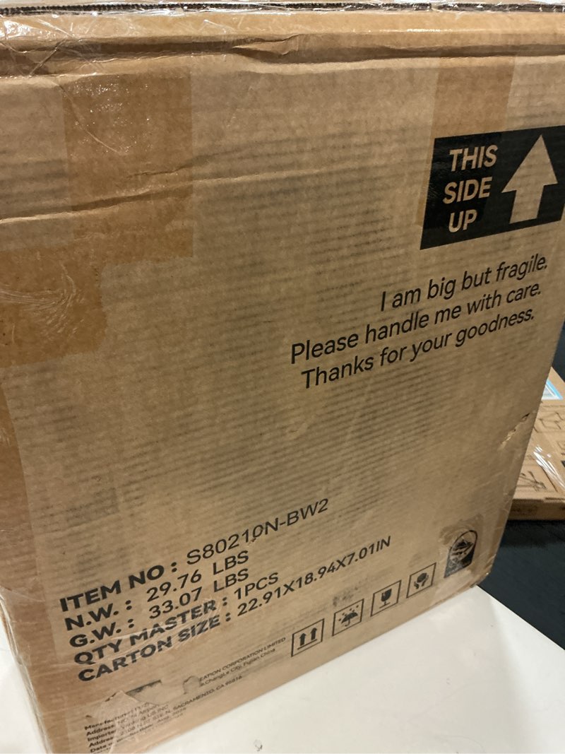 Condition photo showing New/Like New for Fluted Nightstand with Charging Station, 2 Drawers Storage Bedside Table, Solid Wood Modern Nightstand with Open Shelf, Curved Profile Design, End Table for Indoor Room Bedroom Office, Oak