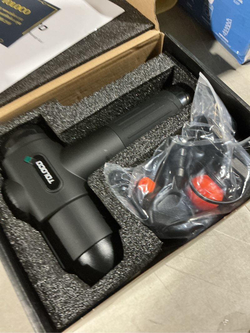 Condition photo showing Good Condition for toloco massage gun, deep tissue back massage for athletes for pain relief, percussion massager with 10 massages heads & silent brushless motor, valentines day gifts for him her, black