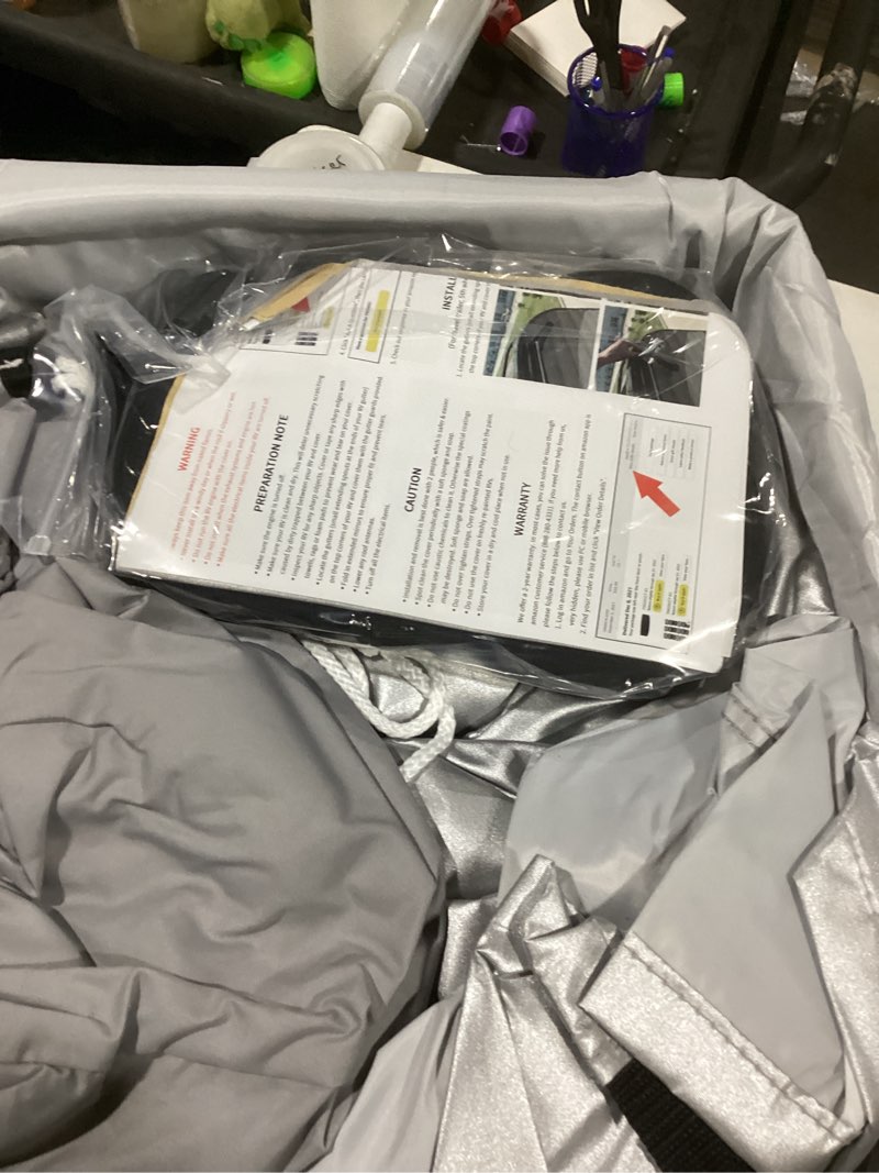 Condition photo showing Good Condition for FRUNO Oxford Fabric Travel Trailer Cover RV Cover 22'-24' Waterproof Rip-Resistant Anti-UV Camper Cover for Winter Snow with Jack Cover 4 Tire Covers and Gutter Covers Fits 22' ~ 24' Travel Trailer Cover