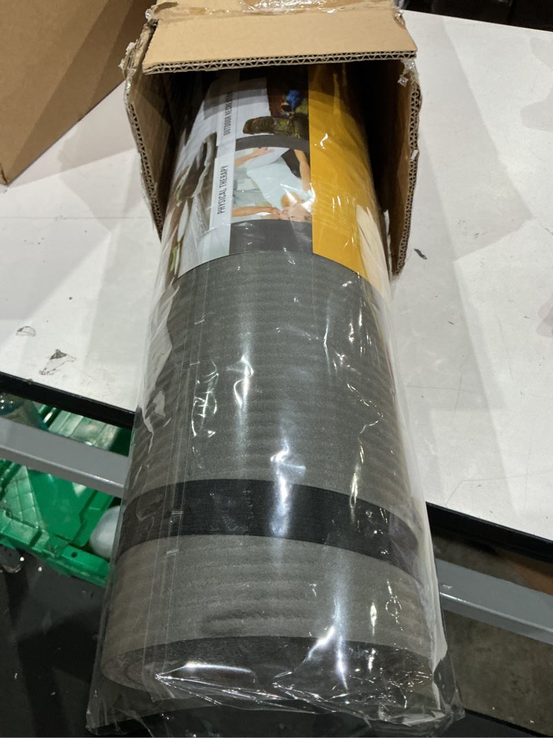 Condition photo showing New/Like New for cap barbell 1/2-inch high density exercise yoga mat with strap | multiple options gray yoga mat