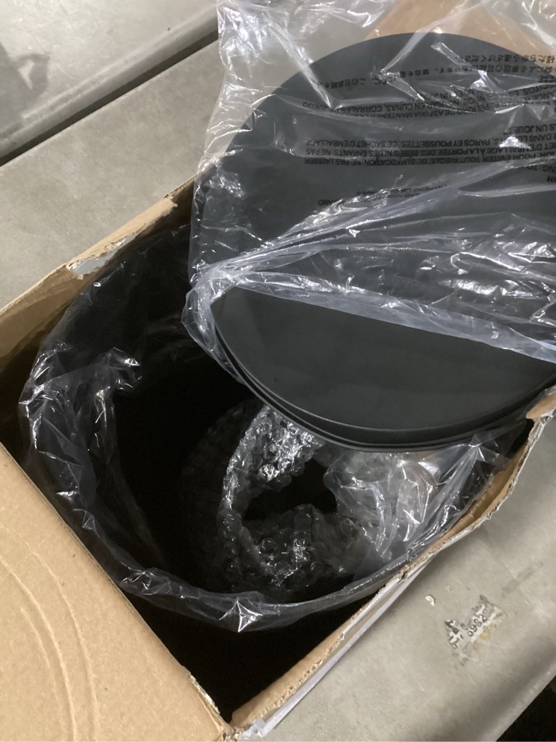 Condition photo showing New/Like New for inno stage ash bucket with lid and wood handle coal shovel, ash carrier pail fireplace tools,fire pit,wood burning stove black 2.3 gallon