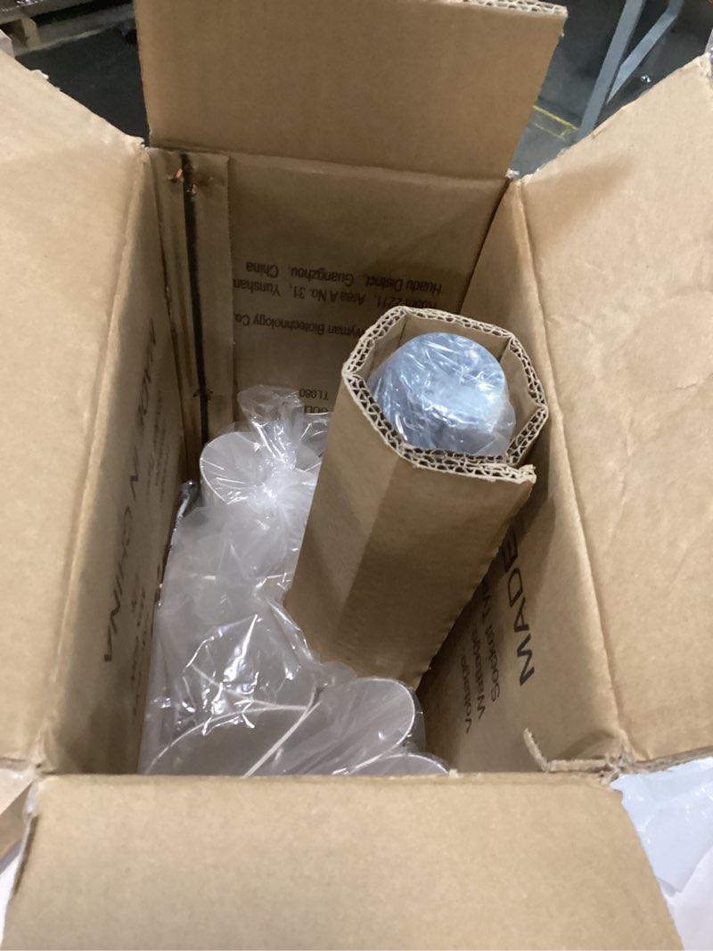 Condition photo showing Good Condition for KUNJOULAM Small Table Lamp, Bedside Nightstand Lamp with Umbrella Form Fabric Lampshade, Morden Mini Desk Lamp for Bedroom Home Office Decor Gold