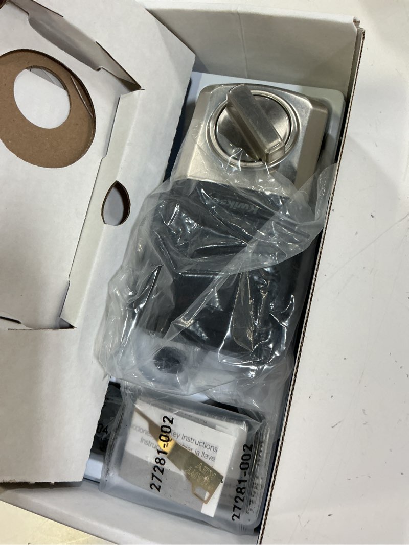 Condition photo showing Good Condition for kwikset touchpad 270 smartcode satin nickel electronic deadbolt smartkey with keypad