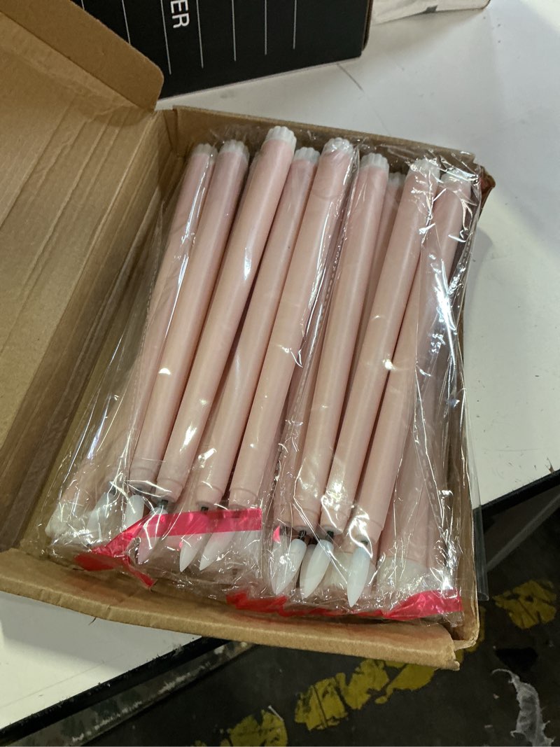 Condition photo showing New/Like New for macarrie 24 packs flameless taper candles battery operated fake 11 inch long candlelight led flameless candlesticks flickering tapered for summer fall wedding(pink)