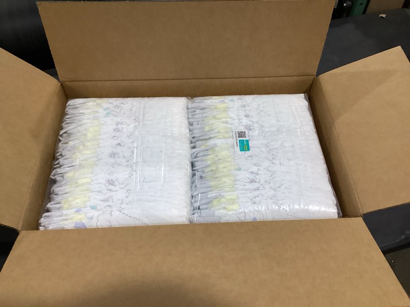 Condition photo showing New/Like New for pampers swaddlers diapers, size 5 (20-37 lbs), 132 count, absorbent, keeps baby dry and comfortable, skin safe disposable baby diaper (packaging may vary) size 5 132