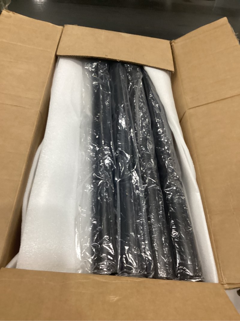 Condition photo showing Good Condition for 4 pcs stanchions with velvet ropes, crowd control barriers(black) 4 pack black