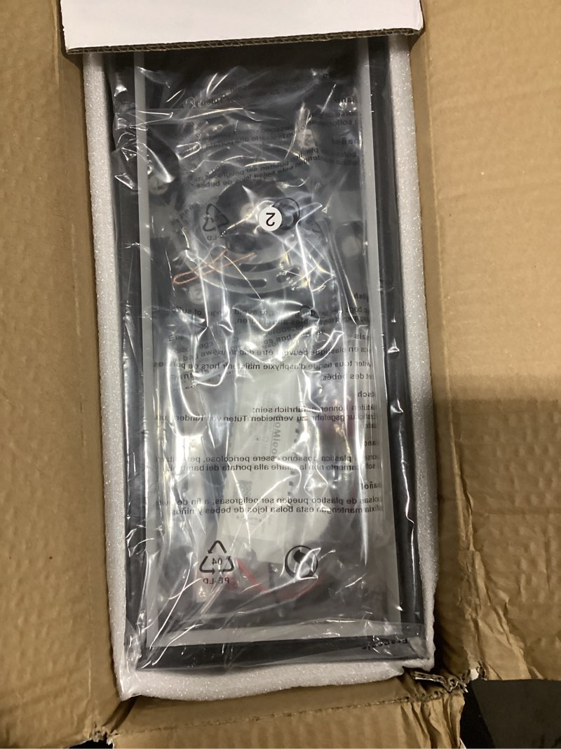 Condition photo showing Good Condition for Modern LED Ceiling Lights for Bedroom 26" Dimmable Square Ceiling Lights for Living Room with Remote Control Black Bedroom Light Fixture for Kitchen,Bathroom,Balcony Black 4 Rings