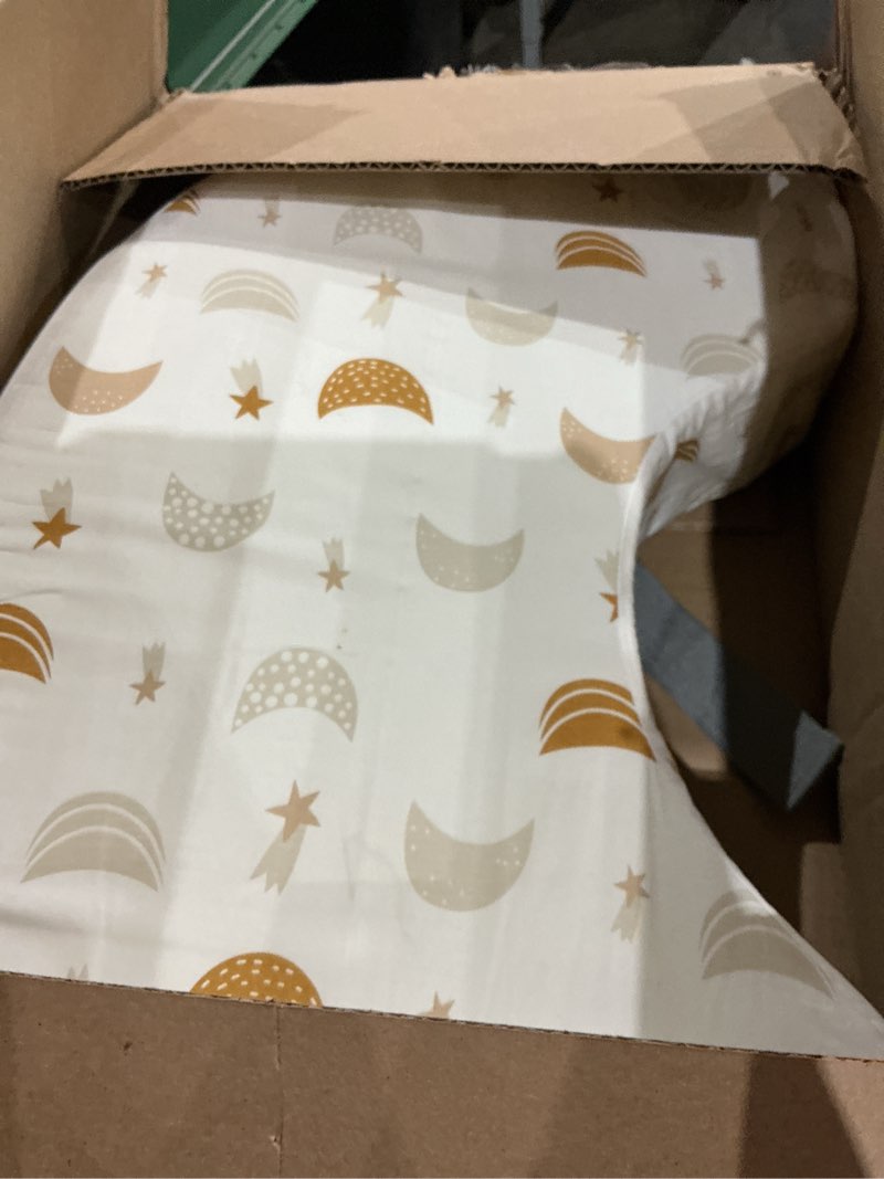 Condition photo showing Good Condition for momcozy innovative safety guard nursing pillow - firm & springy memory foam - stable, ergonomic support & comfort - wider breastfeeding cushion, adjustable, removable cover, baby safety certified cozylite -starry sky cozylite