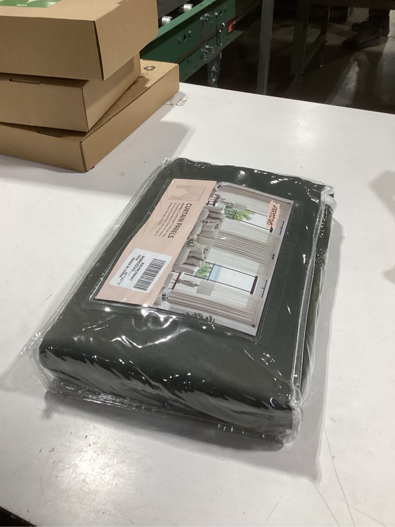 Condition photo showing New/Like New for ANRODUO Rod Pocket and Back Tab Pleated Blackout Curtains with Hooks, Rings, Grey Curtains 45 Inches Long 2 Panels, Thermal Insulated Room Darkening Living Room Bedroom Curtain, 42x45 Inches 42"W x 45"L (Pack of 2) Grey