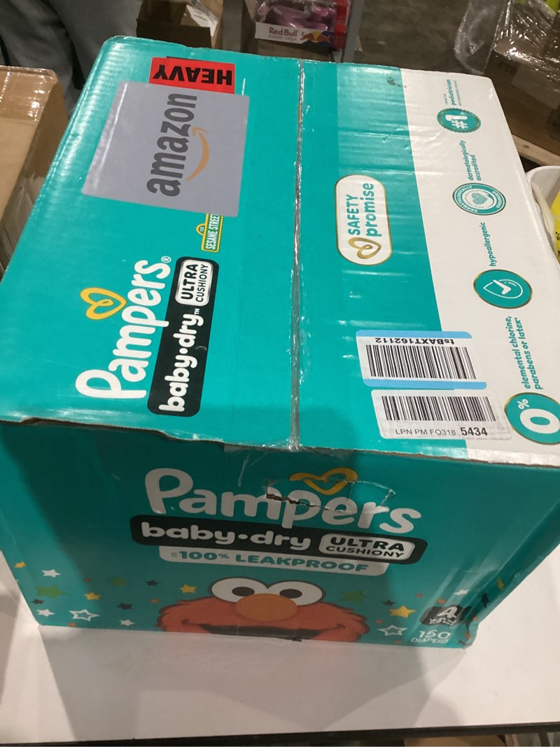 Condition photo showing New/Like New for Pampers Diapers - Baby Dry - Size 4, 150 Count, Absorbent Disposable Infant Diaper (Packaging May Vary) Size 4 150