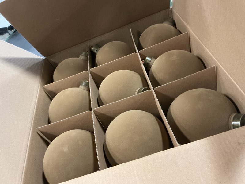 Condition photo showing Good Condition for (9 pcs  Velvet Ball Ornaments Christmas Balls Brown 6 PCS 2.36-Inch Xmas Tree Ball Ornaments for Party Christmas Tree Decor Baby Shower First Xmas Decorations