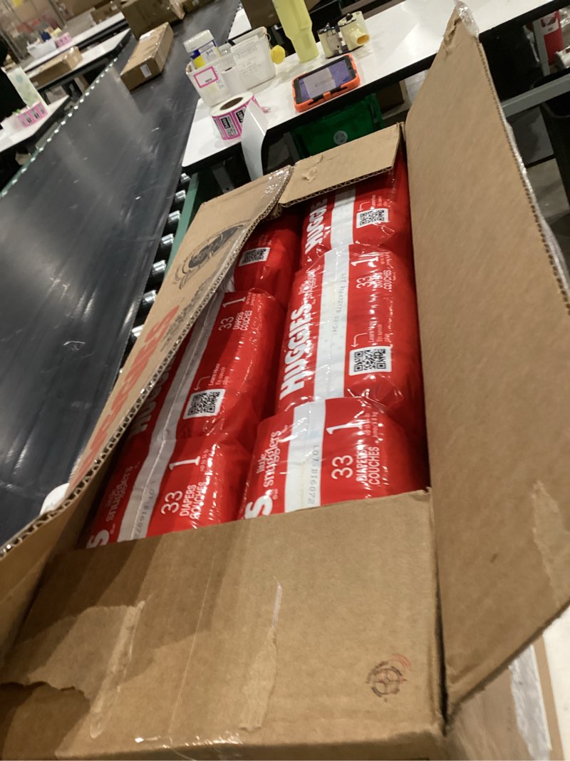 Condition photo showing New/Like New for huggies size 1 diapers, little snugglers diapers, size 1 (8-14 lbs), 198 count (6 packs of 33), packaging may vary
