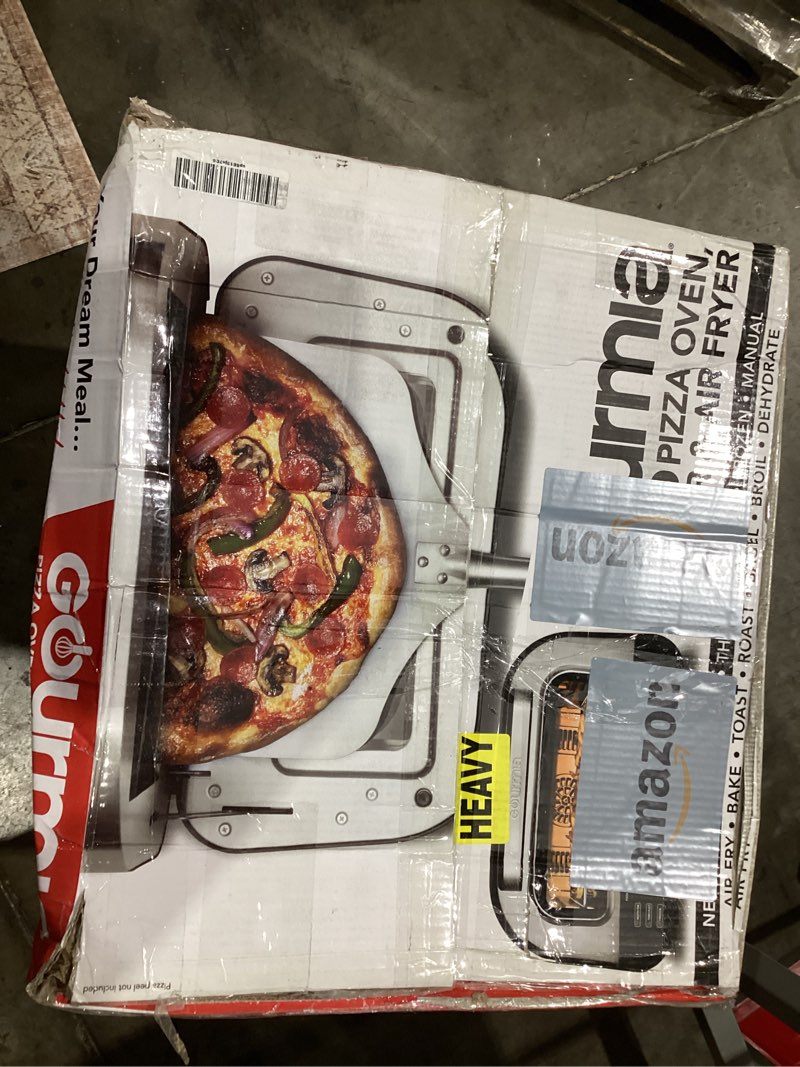Condition photo showing Good Condition for Gourmia Indoor Pizza Oven Air Fryer Toaster – 1800W Countertop Multi-Cooker with Pizza Stone, Digital Controls & 6 Presets, Stainless Steel