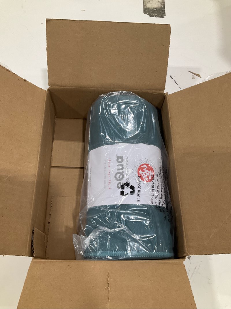 Condition photo showing Good Condition for manduka equa hot yoga mat towel - 72" instant moisture activated grip ultra soft microfiber quick dry, daily use ready lightweight, travel friendly mat layer 72 x 26.5 inches sage solid