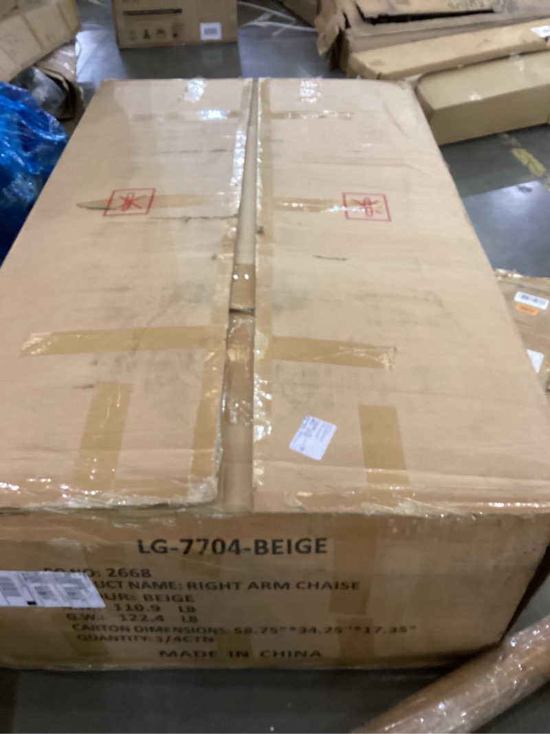 Right arm chaise sofa section