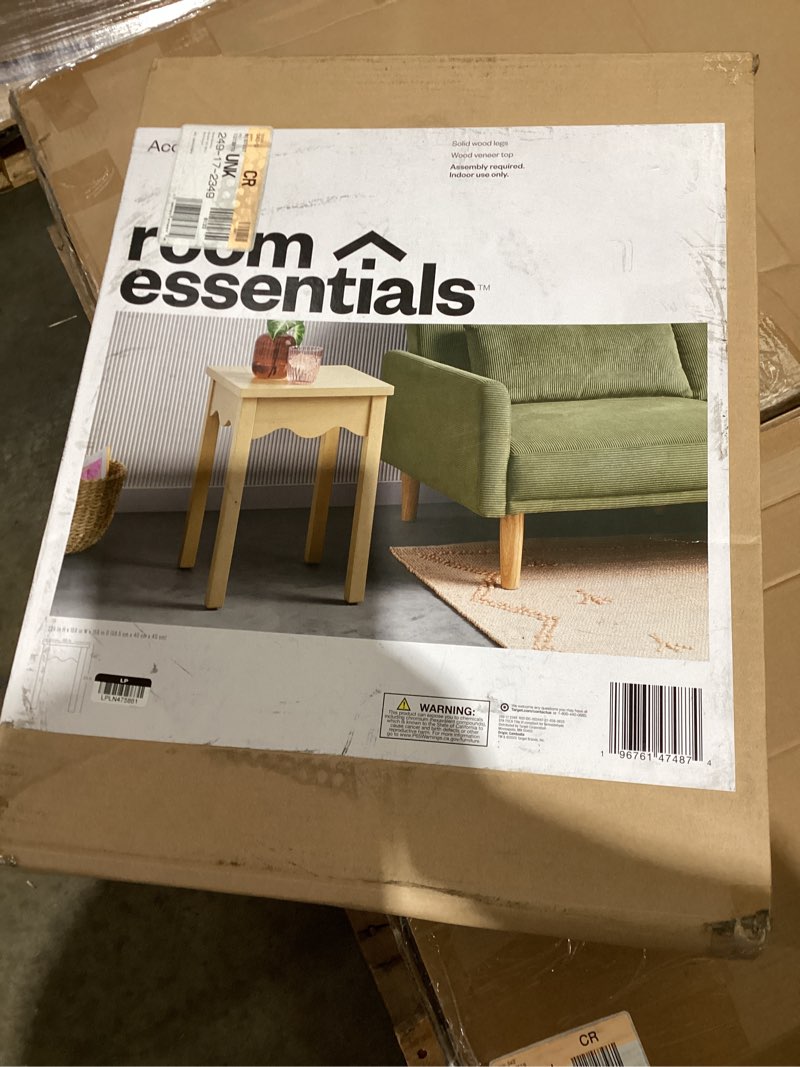 Condition photo showing As Is for wavy accent side table natural - room essentials™