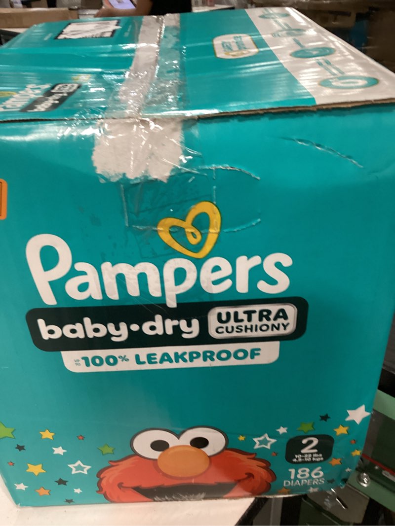 Condition photo showing New/Like New for pampers diapers - baby dry - size 2, 186 count, absorbent disposable infant diaper (packaging may vary) size 2 186
