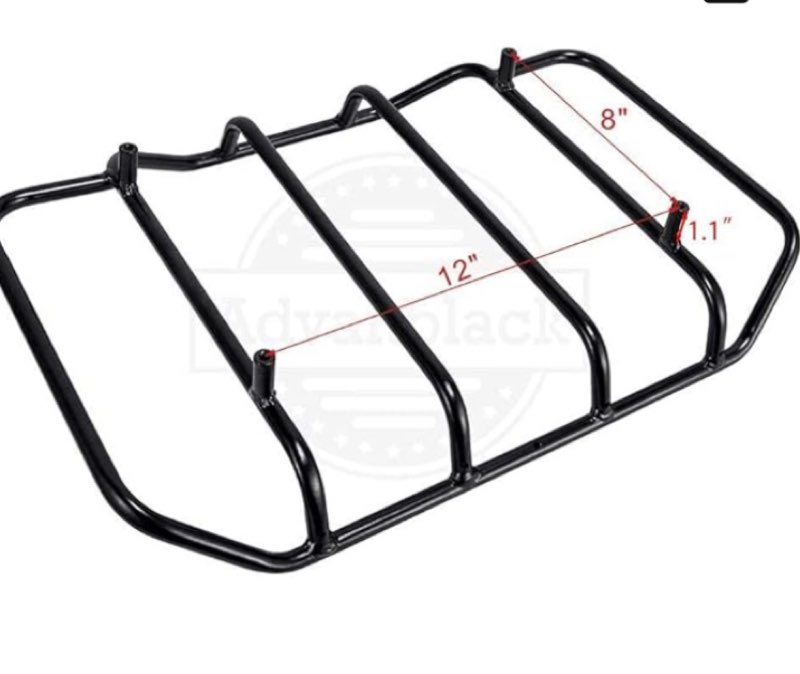 Harley Tour Pack Rack Black Luggage Rack Air Wing Tour Pack Top Rack Fit for Aftermarket Hard Touring Pack Luggage Trunk Suitcase