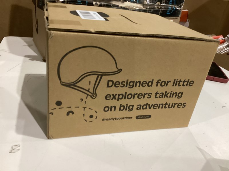 Condition photo showing New/Like New for Retrospec Remi Kids' Bike Helmet for Youth Boys & Girls- Bicycle Helmet with Built-in Visor and Adjustable Reflective Straps for Skateboarding, Scooters, Rollerblading - Matte Black - 49-53cm