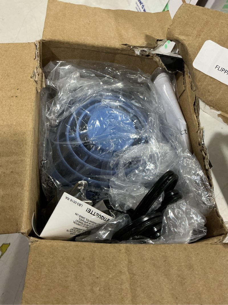 Condition photo showing As Is for vornado flippi v6 compact air circulator fan, 3.2" tabletop fan, adjustable head, 2 speeds, blue