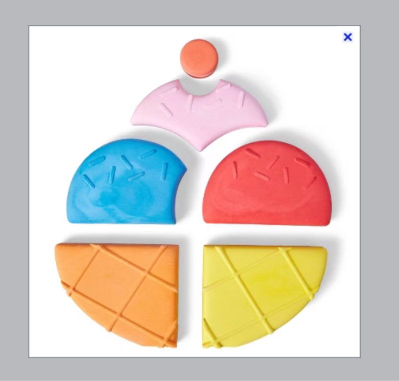 Jumbo Puzzle Chalk Ice Cream Sundae - Bullseye's Playground™( 9 pc) 